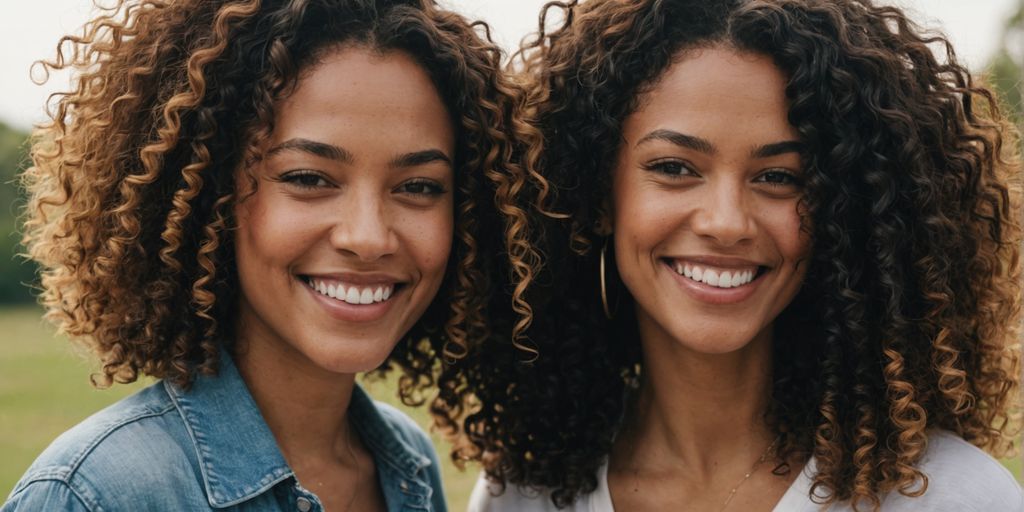 Two women with deep and loose wave hairstyles